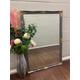 Large French dark grey and gold mirror