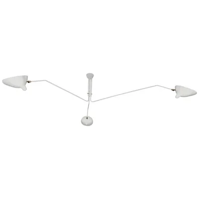 Serge Mouille Three Arm Multi-Light Pendant Light