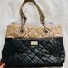 Nine West Bags | Large Quilted Color Block Handbag | Color: Black/Tan | Size: Os