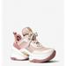 Michael Kors Shoes | Michael Kors Olympia Mixed-Media Trainer Sneakers | Color: Pink/White | Size: 9