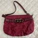 Coach Bags | Coach Small Wristlet Bag, Signature C Pattern, Wine Color, Never Used. | Color: Pink/Purple | Size: Small