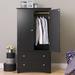 Winston Porter Cannizzaro Armoire Wood in Black | 58.75 H x 31.5 W x 22 D in | Wayfair ANDO2340 27052689