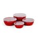 KitchenAid® Classic 4 Pieces Prep Bowls w/ Lids, Empire Plastic in Red | 3 H x 6.3 W in | Wayfair KE176OSERA