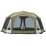 Outsunny 20 Person Tent w/ Portable Carry Bag Steel in Gray/Green | 100.5 H x 215.75 W x 200.75 D in | Wayfair A20-277