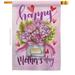 Ornament Collection Decorative Banner Polyester blend House Flag Metal in Pink | 40 H x 28 W in | Wayfair OC-MD-H-192163-IP-BO-D-US19-OC