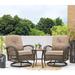 Red Barrel Studio® 3 Pieces Outdoor Rocking Chairs, 360° Swivel Wicker Patio Bistro Set | Wayfair 0026F0FDA57E402787031AF06356AA21