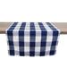 Gracie Oaks Beige-White Handmade Buffalo Check 16"X36" Table Runner Polyester in Blue/Brown | 54 W x 16 D in | Wayfair