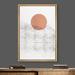 SIGNLEADER Framed Canvas Print Wall Art Spray Paint Grid Over Orange Sphere Geometric Shapes Illustrations Art Mid-Century Modern Multicolor For Livin Canvas | Wayfair