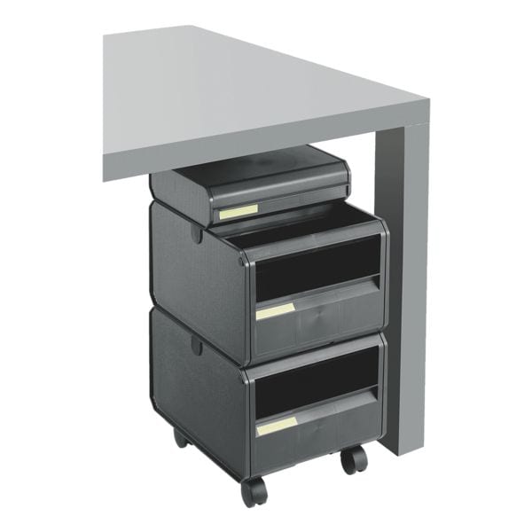 Styro Abfall-Rollwagen »styrotrend« mit Deckel schwarz, 40x59.7x33 cm Image