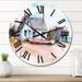 Designart 'House With Little Boat On A Beach I' Nautical & Coastal wall clock