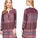 Anthropologie Dresses | Anthropologie One September Vella Embroidered Chiffon Bohemian Tunic Dress M | Color: Purple/Red | Size: M