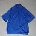 Adidas Jackets & Coats | Adidas Windbreaker 1/4 Zip Pullover Adult Xl Blue Men's Short Sleeve Climaproof | Color: Blue/Silver | Size: Xl