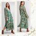 Free People Dresses | Free People Earthfolk Maxi Dress In Green Combo (Green, Yellow/Gold, Brown) | Color: Gold/Green | Size: Various