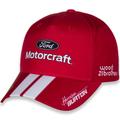 Men's Checkered Flag Red/White Harrison Burton Motorcraft Uniform Adjustable Hat