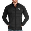 Men's Antigua Black Rochester Knighthawks Altitude Full-Zip Jacket