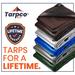 Tarpco Safety 30 ft. x 30 ft. 14 Mil Heavy Duty Polyethylene Tarp, Waterproof, Rip & Tear Proof Aluminum in Blue | 1 H x 30 W x 30 D in | Wayfair