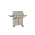 Bull Outdoor Products Lonestar 4-Burner Propane Gas Grill w/ Cabinet Stainless Steel in White | 48.5 H x 56.5 W x 25 D in | Wayfair 87002