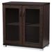 Baxton 2 - Shelf Storage Cabinet Wood in Brown | 32.76 H x 31.2 W x 15.6 D in | Wayfair SR 890001-Wenge