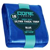 Core Tarps 10 ft. x 20 ft. 16 Mil Heavy Duty Polyethylene Tarp, Waterproof, Rip & Tear Proof Aluminum in Blue | 1 H x 10 W x 20 D in | Wayfair