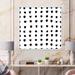 East Urban Home Geometric Pattern Of Black Polka Dots On - Patterned Canvas Wall Art Print Canvas in White | 36 H x 36 W x 1 D in | Wayfair