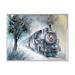 East Urban Home A Steam Locomotive in Winter Time - Painting on Canvas Metal in Gray | 24 H x 32 W x 1 D in | Wayfair