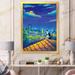 East Urban Home Moon Night Cat & Moon City Scene - Print on Canvas Metal in Blue | 32 H x 24 W x 1 D in | Wayfair D39E9BFB83E84F58BECCC4BA32BBE330