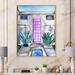 East Urban Home Pink Door of Tropical House - Painting on Canvas Metal in Green/Pink | 40 H x 30 W x 1.5 D in | Wayfair