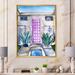 East Urban Home Pink Door of Tropical House - Painting on Canvas Metal in Green/Pink | 40 H x 30 W x 1.5 D in | Wayfair