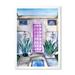 East Urban Home Pink Door of Tropical House - Painting on Canvas Plastic in Green/Pink | 44 H x 34 W x 1.5 D in | Wayfair
