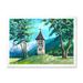 East Urban Home Little Chapel in the Mountains II - Painting on Canvas Metal in Blue/Green | 30 H x 40 W x 1.5 D in | Wayfair