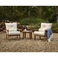 POLYWOOD® Lakeside 3-Piece Deep Seating Outdoor Chair Set Plastic in Brown | Wayfair PWS518-2-TE145999