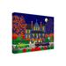 The Holiday Aisle® Jack O Lantern House by Mark Frost - Wrapped Canvas Graphic Art Canvas in White/Black | 35 H x 47 W x 2 D in | Wayfair