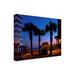 Bayou Breeze Palm Trees 04 by Martin Fine Photography - Wrapped Canvas Graphic Art Metal in Black/Indigo/Orange | 24 H x 32 W x 2 D in | Wayfair