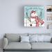 The Holiday Aisle® Anne Tavoletti "Snowplace Like Home II" Canvas Art Canvas, Cotton in Blue/Red/White | 14 H x 14 W x 2 D in | Wayfair