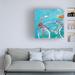 Red Barrel Studio® Kellie Day "Ride Blue Pink" Canvas Art Canvas, Cotton in Blue/Gray/Green | 14 H x 14 W x 2 D in | Wayfair