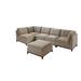 Brown Reclining Sectional - Ebern Designs Shallah 134" Wide Chenille Reversible Modular Corner Sectional Chenille | 35 H x 134 W x 67 D in | Wayfair