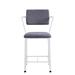 Latitude Run® Athanassios Tufted Fabric King Louis Back Parsons Chair in Gray Upholstered/Metal in White | 41 H x 23 W x 24 D in | Wayfair