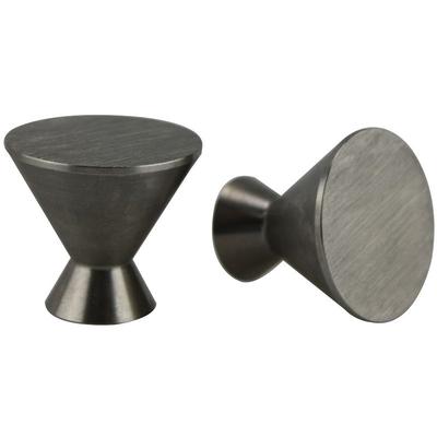 Schubladenknopf Schrankknopf Edelstahl ø 28mm Möbelknopf Türknopf Kommodenknopf Image
