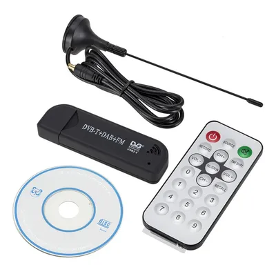 USB 2.0 TV Receiver DAB FM RTL2832U R828D SDR RTL A300U 25MHz-1760MHz Receiving Frequency Tuner Dongle Stick with Antenna