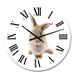 Designart 'Black And White Rabbit Ii' Traditional wall clock