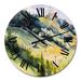 Designart 'Cottage House On A Hill' Country wall clock