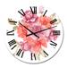 Designart 'Autumn Bouquet Of Fall Flowers And Leaves I' Traditional wall clock