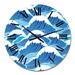 Designart 'Abstract Light Blue Sea Waves' Nautical & Coastal wall clock