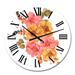 Designart 'Autumn Bouquet Of Fall Flowers And Leaves' Traditional wall clock