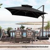 Crestlive Outdoor 13 x 10ft Patio Cantilever Umbrella with 5 Vertical Tilt Position and 360-degree Rotation