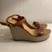 J. Crew Shoes | Jcrew Leather Wedge Sandal 7 Brown Tan | Color: Brown/Tan | Size: 7