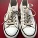 Converse Shoes | Converse Women’s Size 7 Mens Size 5 White Leather Sneakers. | Color: White | Size: 7