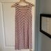 Madewell Dresses | Madewell Striped V-Neck Midi Tank Dress. Size Xs. | Color: Cream/Red | Size: Xs