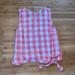 J. Crew Tops | J. Crew Gingham Top Red + White Sleeveless Top - Size 6 - Bottom Hem Ties In Bow | Color: Red/White | Size: 6