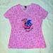 Disney Tops | Disney Scrub Top Donut Go Breakin My Medium | Color: Blue/Pink | Size: M